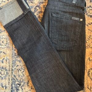 7 For All Mankind Men's Deep Indigo Straight Jeans